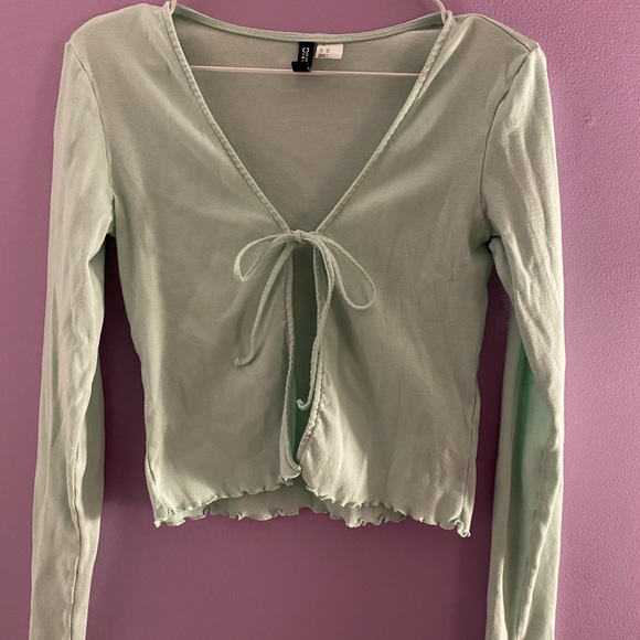 Teal tie-front cardigan from H&M - Picture 1 of 3